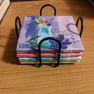 Set of ceramic coasters